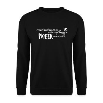 Anker Maritime Meer Segeln - Unisex Pullover - Schwarz - Vorne - Alina (178cm) & Michal (187cm)