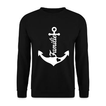 Anker Maritime Meer Segeln - Unisex Pullover - Schwarz - Vorne - Alina (178cm) & Michal (187cm)