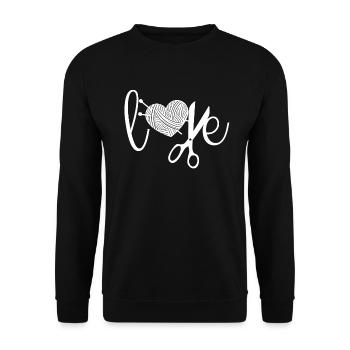 Tricot Tricot Crochet Tricoteur - Sweat-shirt Unisexe - noir - Devant - Alina (178cm) & Michal (187cm)