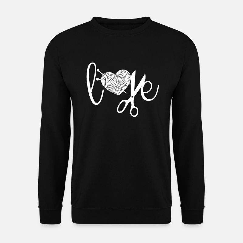 Knitting Crochet Knitter - Unisex Sweatshirt - black