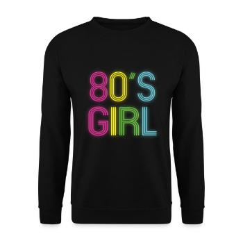 chemise des années 80 pour filles chemise - Sweat-shirt Unisexe - noir - Devant - Alina (178cm) & Michal (187cm)