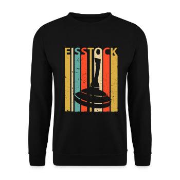 Eisstock Stockschiessen Eisstockschießen - Unisex Pullover - Schwarz - Vorne - Alina (178cm) & Michal (187cm)
