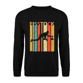 Eisstock Stockschiessen Eisstockschießen - Unisex Pullover - Schwarz - Vorne - Alina (178cm) & Michal (187cm)
