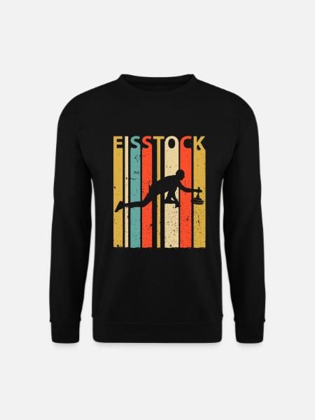 Eisstock Stockschiessen Eisstockschießen - Unisex Pullover - Schwarz