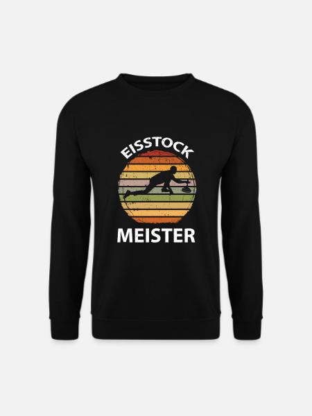 Eisstock Stockschiessen Eisstockschießen - Unisex Pullover - Schwarz
