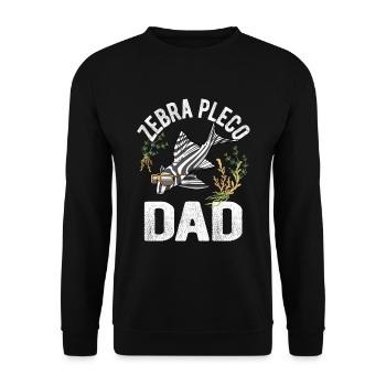 Poisson-chat zèbre Papa Hypancistrus Poissonnier - Sweat-shirt Unisexe - noir - Devant - Alina (178cm) & Michal (187cm)