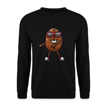 Coffee bean with sunglasses dancers dancing - Unisex Sweatshirt - black - Front - Alina (178cm) & Michal (187cm)