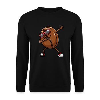 Coffee bean with sunglasses dancers dancing - Unisex Sweatshirt - black - Front - Alina (178cm) & Michal (187cm)