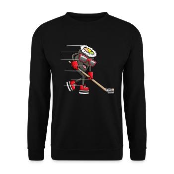 Kawaii Sushi Eishockey - Unisex Pullover - Schwarz - Vorne - Alina (178cm) & Michal (187cm)