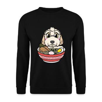 Labradoodle Food Ramen Noodles Anime Japonais - Sweat-shirt Unisexe - noir - Devant - Alina (178cm) & Michal (187cm)