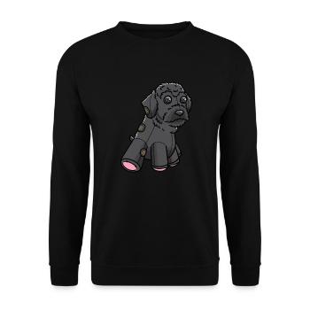 Schnoodle Dog Cuddly Toy - Sweat-shirt Unisexe - noir - Devant - Alina (178cm) & Michal (187cm)