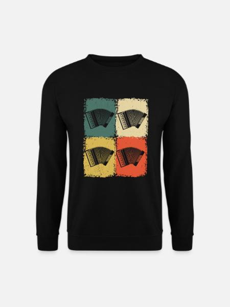 Ziehharmonika Steirische Harmonika Akkordeon - Unisex Pullover - Schwarz
