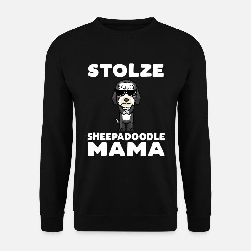 Stolze Sheepadoodle Mama - Unisex Pullover - Schwarz