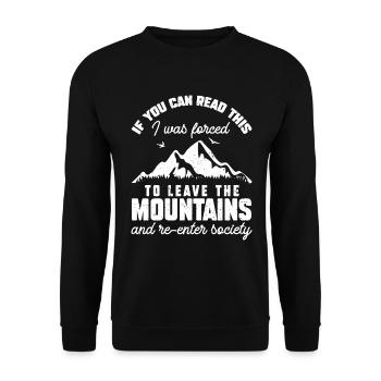 Bergwandern Outdoor Camper Wandern Naturliebhaber - Unisex Pullover - Schwarz - Vorne - Alina (178cm) & Michal (187cm)
