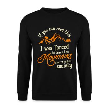 Bergwandern Outdoor Camper Wandern Naturliebhaber - Unisex Pullover - Schwarz - Vorne - Alina (178cm) & Michal (187cm)