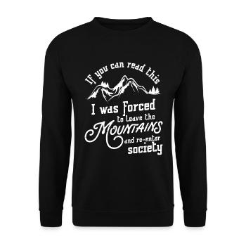 Bergwandern Outdoor Camper Wandern Naturliebhaber - Unisex Pullover - Schwarz - Vorne - Alina (178cm) & Michal (187cm)