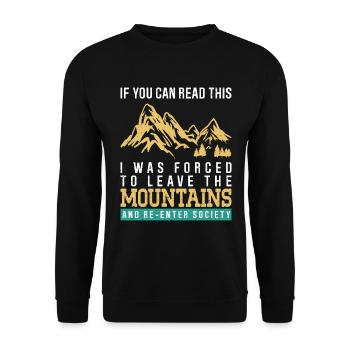 Bergwandern Outdoor Camper Wandern Naturliebhaber - Unisex Pullover - Schwarz - Vorne - Alina (178cm) & Michal (187cm)