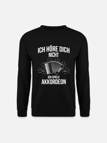 Ziehharmonika Steirische Harmonika Akkordeon - Unisex Pullover - Schwarz