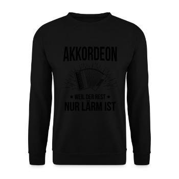 Ziehharmonika Steirische Harmonika Akkordeon - Unisex Pullover - Schwarz - Vorne - Alina (178cm) & Michal (187cm)