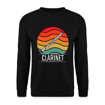 Clarinette Clarinettiste Clarinettiste - Sweat-shirt Unisexe - noir - Devant - Alina (178cm) & Michal (187cm)