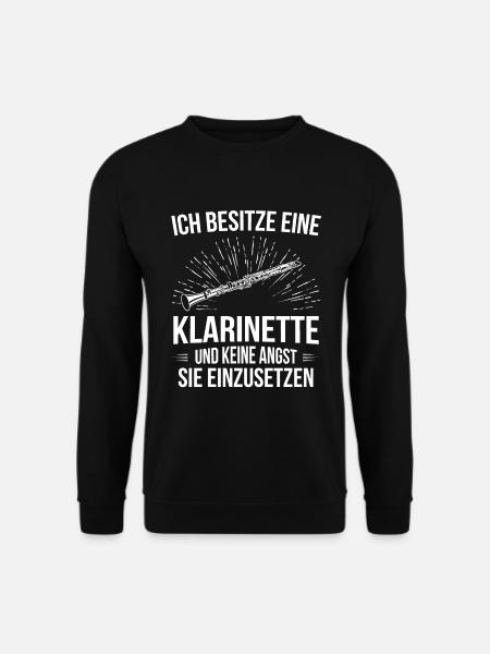 Klarinette Klarinettenspieler Klarinettist - Unisex Pullover - Schwarz