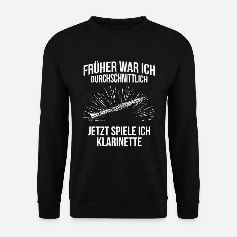 Klarinette Klarinettenspieler Klarinettist - Unisex Pullover - Schwarz