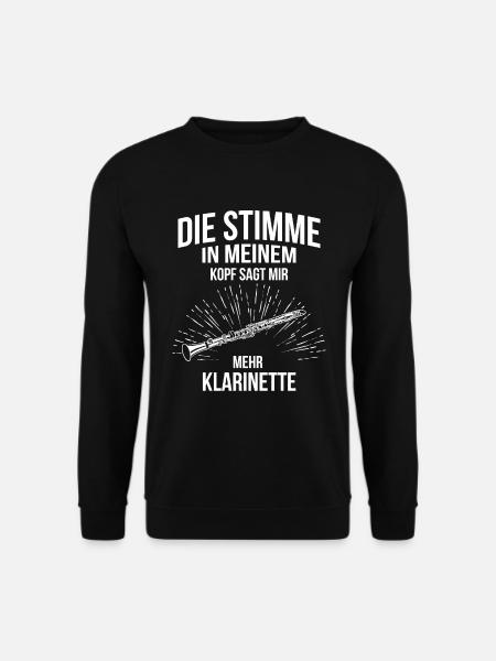 Klarinette Klarinettenspieler Klarinettist - Unisex Pullover - Schwarz