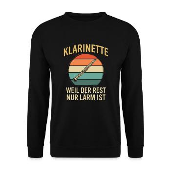 Klarinette Klarinettenspieler Klarinettist - Unisex Pullover - Schwarz - Vorne - Alina (178cm) & Michal (187cm)