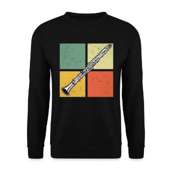 Clarinette Clarinettiste Clarinettiste - Sweat-shirt Unisexe - noir - Devant - Alina (178cm) & Michal (187cm)