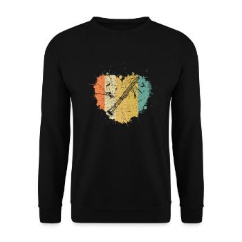 Clarinette Clarinettiste Clarinettiste - Sweat-shirt Unisexe - noir - Devant - Alina (178cm) & Michal (187cm)