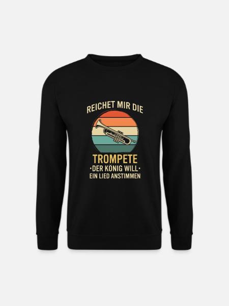 Trompete Trompetenspieler Trompeter - Unisex Pullover - Schwarz