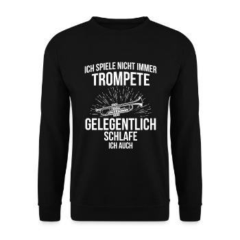 Trompete Trompetenspieler Trompeter - Unisex Pullover - Schwarz - Vorne - Alina (178cm) & Michal (187cm)
