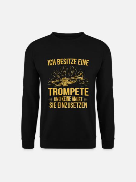 Trompete Trompetenspieler Trompeter - Unisex Pullover - Schwarz
