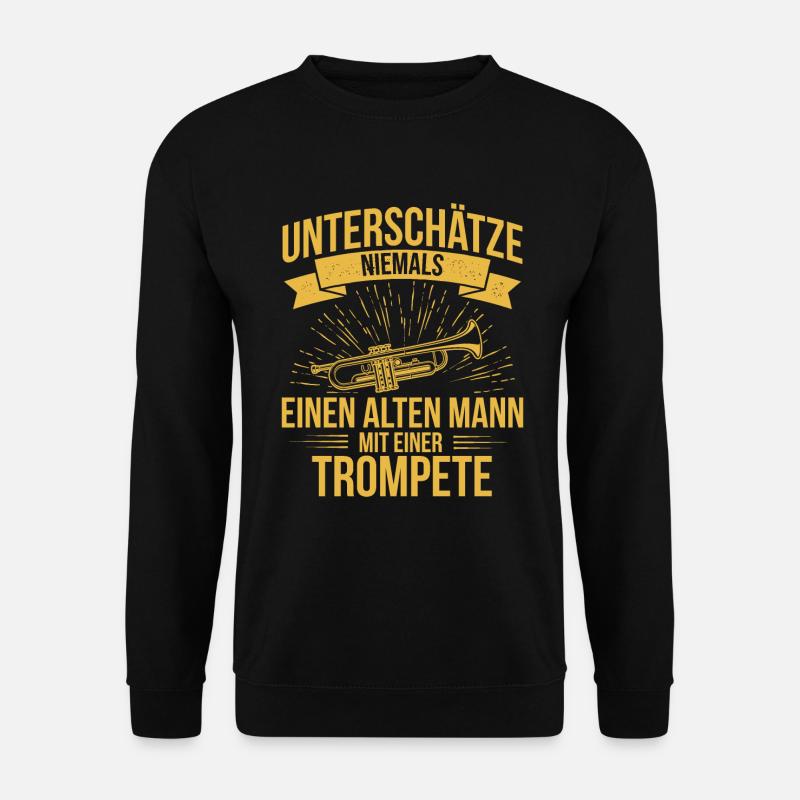 Trompete Trompetenspieler Trompeter - Unisex Pullover - Schwarz