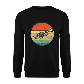 Trumpet Trumpet Player Trumpeter - Unisex Sweatshirt - black - Front - Alina (178cm) & Michal (187cm)