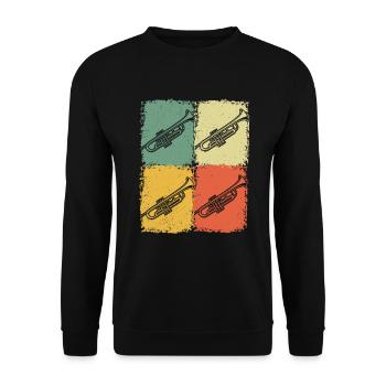 Trompettiste trompettiste Trompettiste - Sweat-shirt Unisexe - noir - Devant - Alina (178cm) & Michal (187cm)