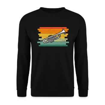 Trompettiste trompettiste Trompettiste - Sweat-shirt Unisexe - noir - Devant - Alina (178cm) & Michal (187cm)