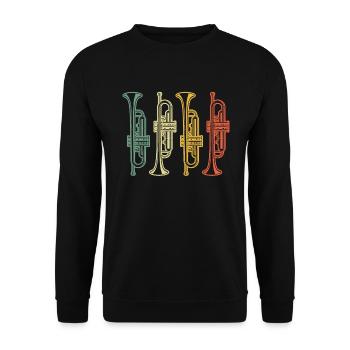 Trompettiste trompettiste Trompettiste - Sweat-shirt Unisexe - noir - Devant - Alina (178cm) & Michal (187cm)