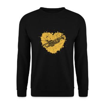 Trumpet Trumpet Player Trumpeter - Unisex Sweatshirt - black - Front - Alina (178cm) & Michal (187cm)