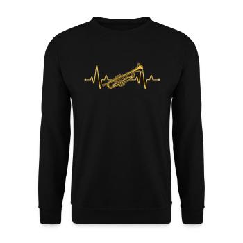 Trumpet Trumpet Player Trumpeter - Unisex Sweatshirt - black - Front - Alina (178cm) & Michal (187cm)