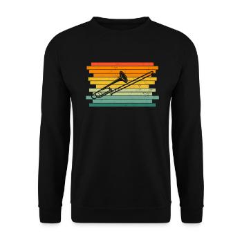 Trombone Trombone player Trombonist - Unisex Sweatshirt - black - Front - Alina (178cm) & Michal (187cm)