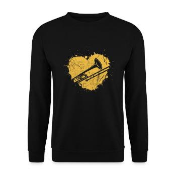 Trombone Joueur de trombone Tromboniste - Sweat-shirt Unisexe - noir - Devant - Alina (178cm) & Michal (187cm)
