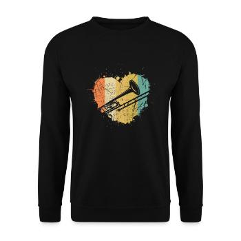 Trombone Joueur de trombone Tromboniste - Sweat-shirt Unisexe - noir - Devant - Alina (178cm) & Michal (187cm)