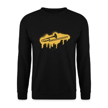 Trombone Joueur de trombone Tromboniste - Sweat-shirt Unisexe - noir - Devant - Alina (178cm) & Michal (187cm)