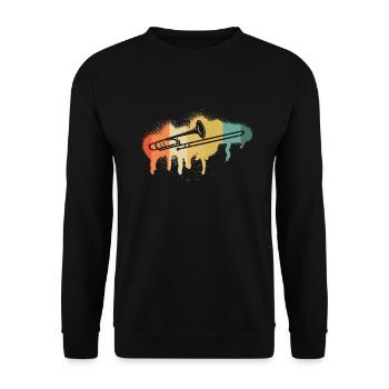 Trombone Joueur de trombone Tromboniste - Sweat-shirt Unisexe - noir - Devant - Alina (178cm) & Michal (187cm)