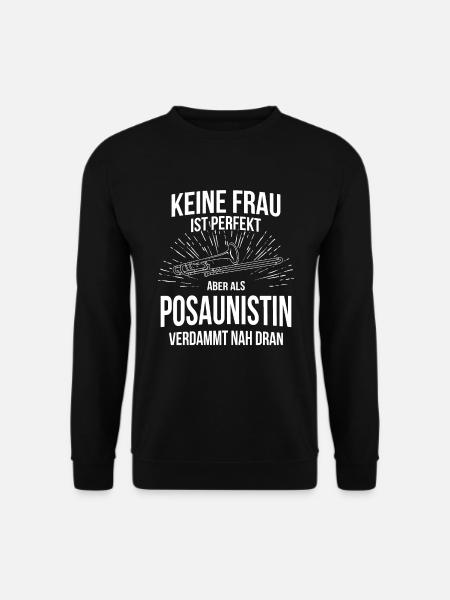 Posaune Posaunenspieler Posaunist - Unisex Pullover - Schwarz