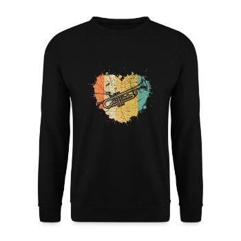 Trompettiste trompettiste Trompettiste - Sweat-shirt Unisexe - noir - Devant - Alina (178cm) & Michal (187cm)