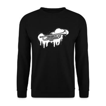 Trompettiste trompettiste Trompettiste - Sweat-shirt Unisexe - noir - Devant - Alina (178cm) & Michal (187cm)