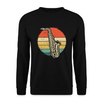 Saxophone Saxophoniste Saxophoniste - Sweat-shirt Unisexe - noir - Devant - Alina (178cm) & Michal (187cm)