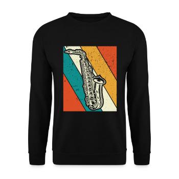 Saxophone Saxophoniste Saxophoniste - Sweat-shirt Unisexe - noir - Devant - Alina (178cm) & Michal (187cm)